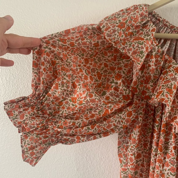 SOLD Doen Chime Ruffled Floral Liberty Fabric Dress Size XS DOEN - Picture 12 of 16